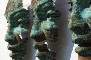 FAITH MASK BROWN GREEN PATINA 3
