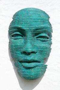 Faith Mask Medium Wall Mounted Open Eyes 1