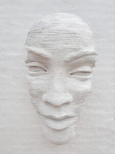 Faith mask large white wall mounted scaled