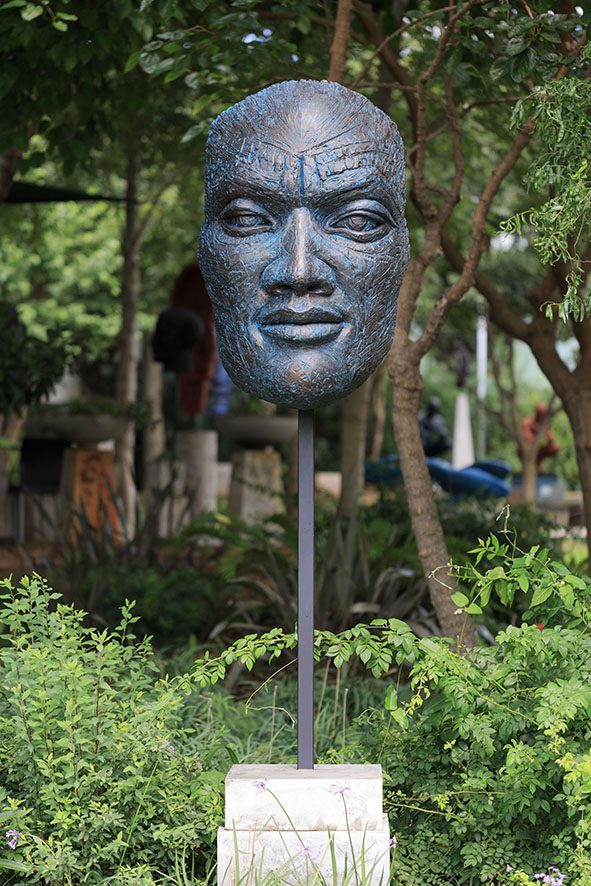 Landscape of the soul bronze bust sculpture by Anton Smit