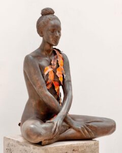 IN MOMENT SERIES LEAF III AntonSmit collectable sculpture art
