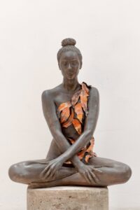 IN MOMENT SERIES LEAF III AntonSmit collectable sculpture art