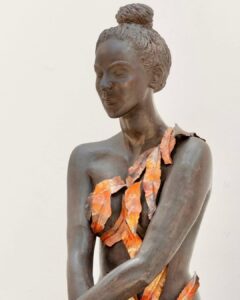 IN MOMENT SERIES LEAF III AntonSmit collectable sculpture art